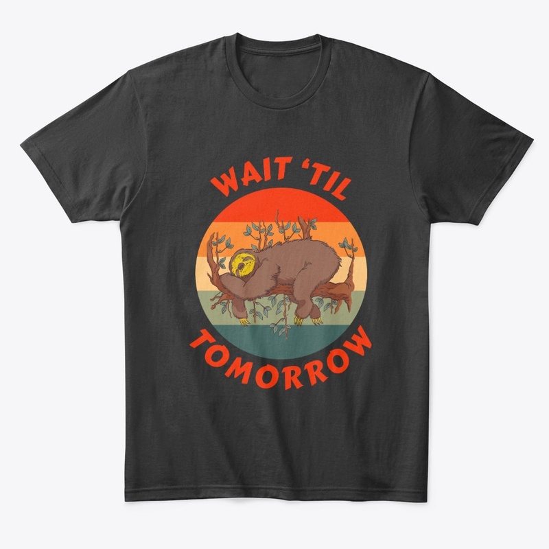 Sloth Sleeping On Limb with Sunset 