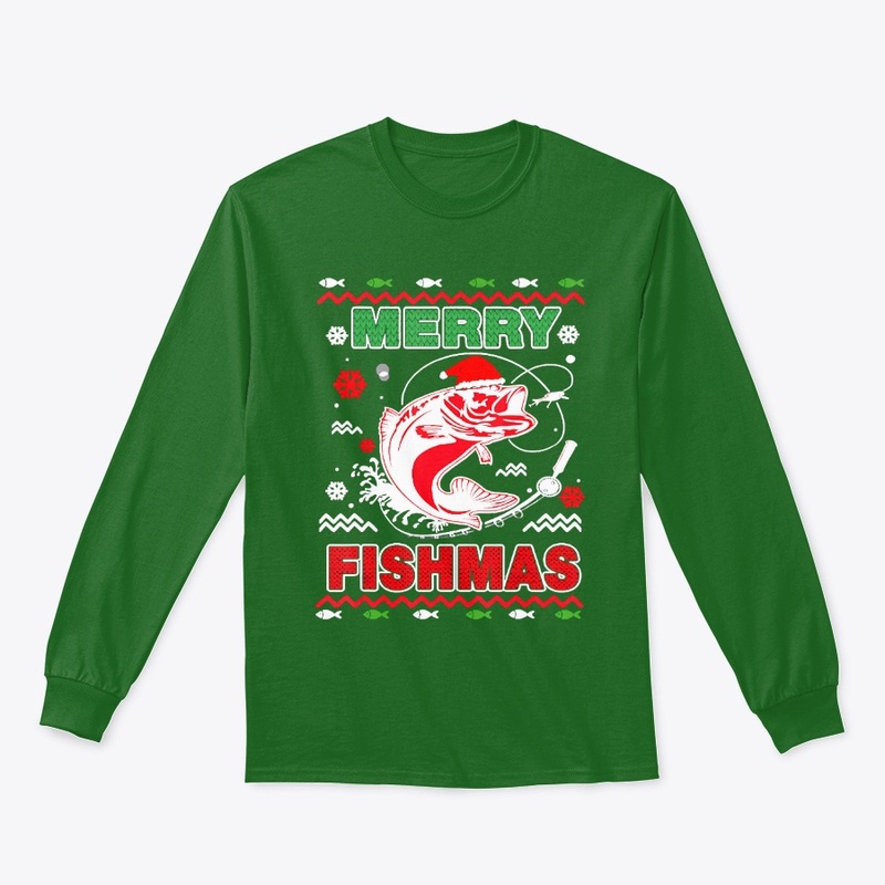 Ugly Fishing Christmas Bass Fish Apparel