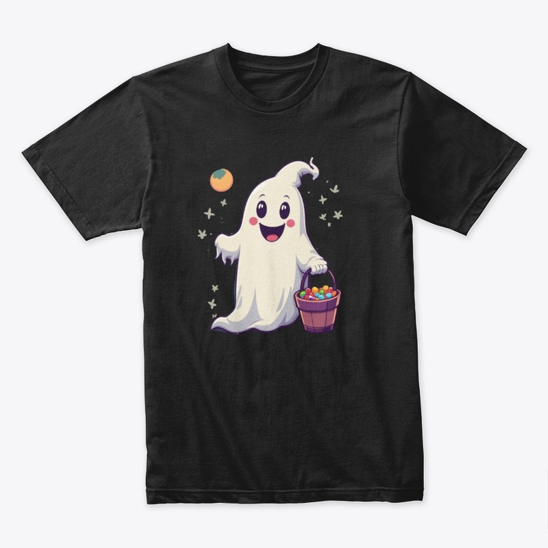 Funny Cartoon Ghost Halloween Tee
