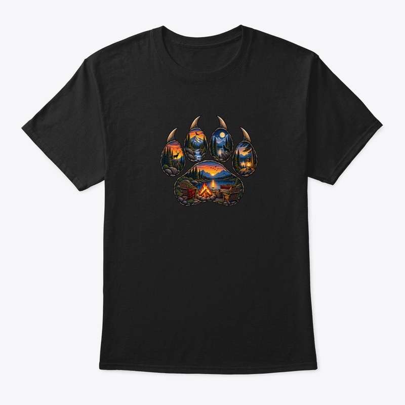 Wild Adventure Bear Paw T-Shirt Design