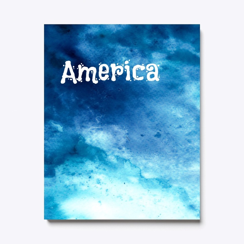 America splash of blue