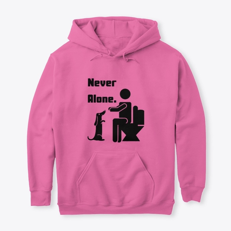 Dachshund- Never Alone- Black Font