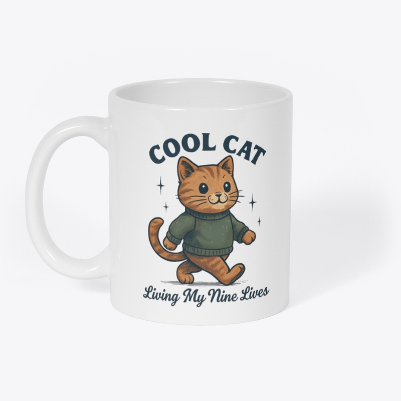 Cool Cat –Living My Nine Lives Retro Tee
