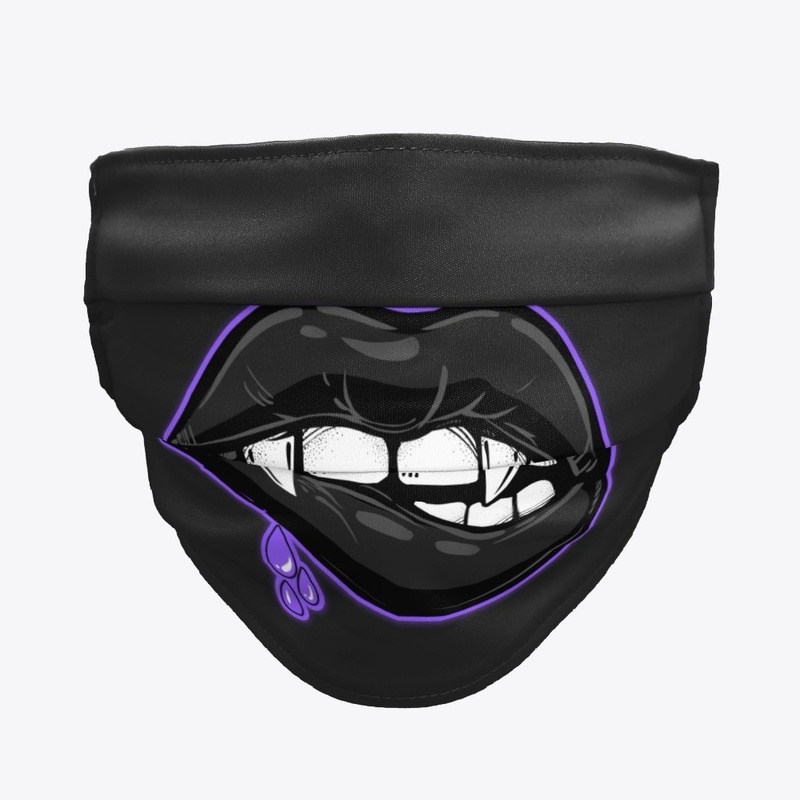 VAMPIRE MOUTH Face Mask (Purple)