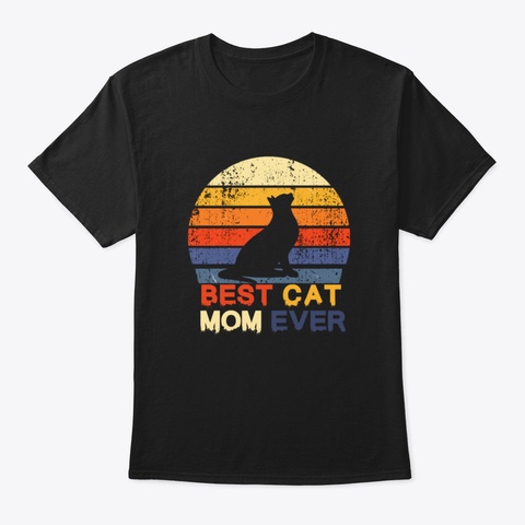 Best Cat Mom Ever Xxgfl Black T-Shirt Front