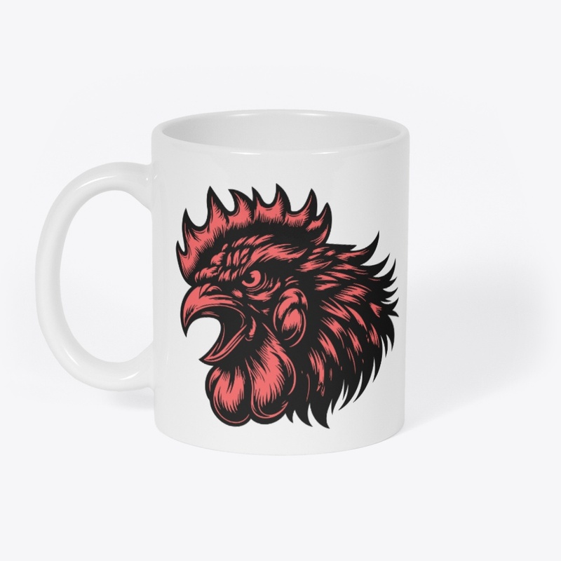Angry Chicken Head Design