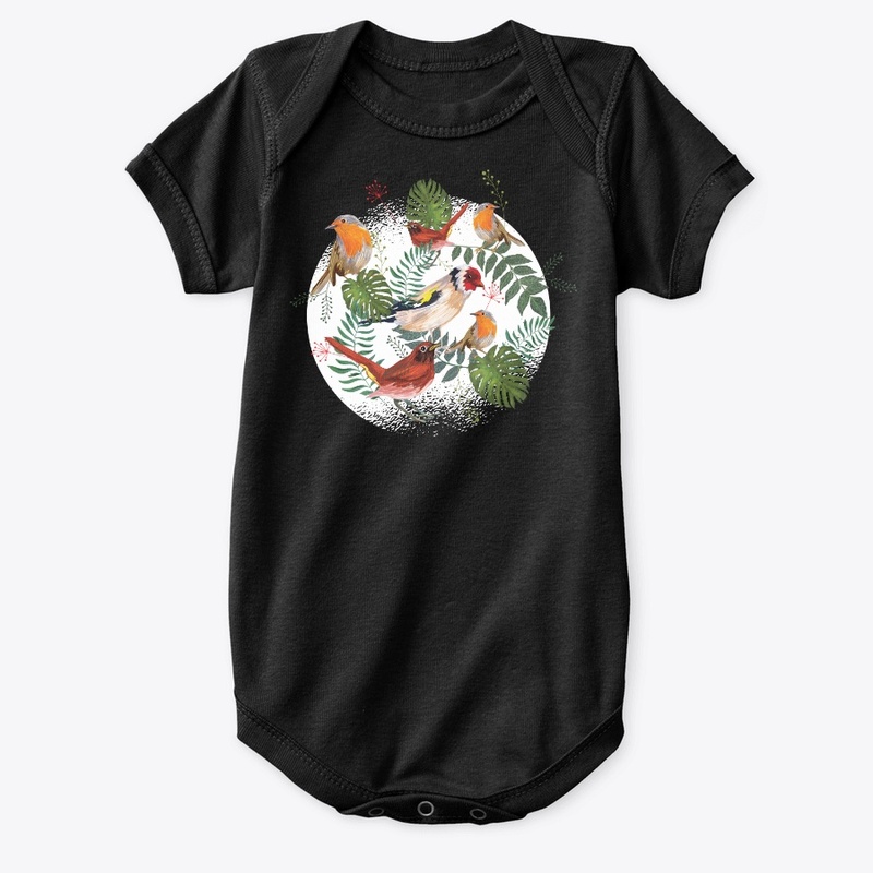 Lovely Birds In Tropical Theme