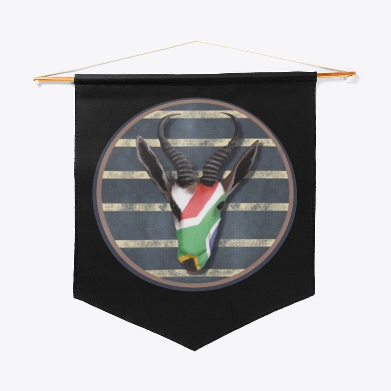 Springbok with South African flag