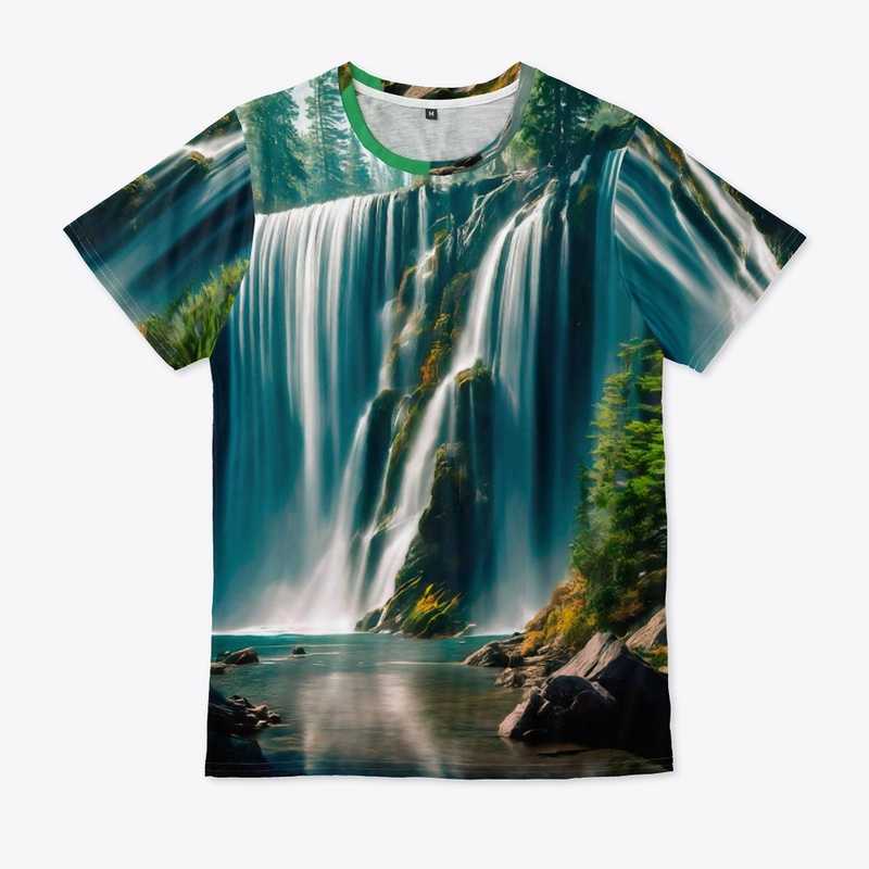 Mystic Sunlit Cascade