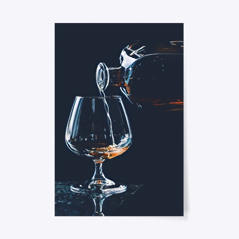Whisky Pour Fancy - Watercolor Print