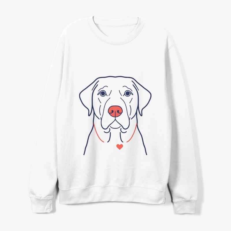 Minimalist Labrador Dog Lover–Heart