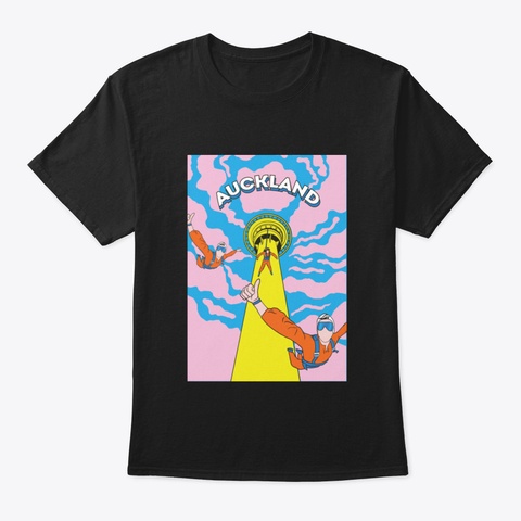 Auckland   Sky Is The Limit Black T-Shirt Front
