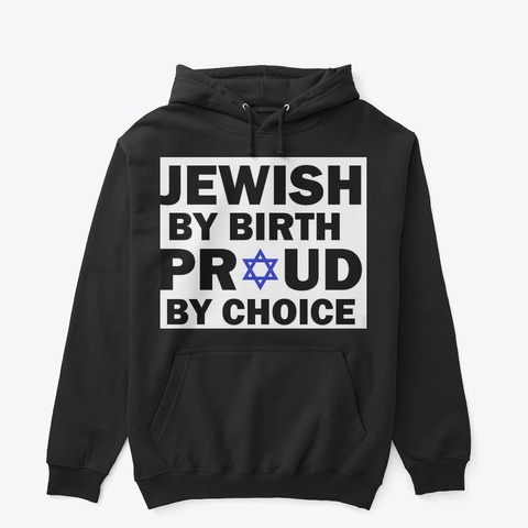 Jewish By Birth Black T-Shirt Front