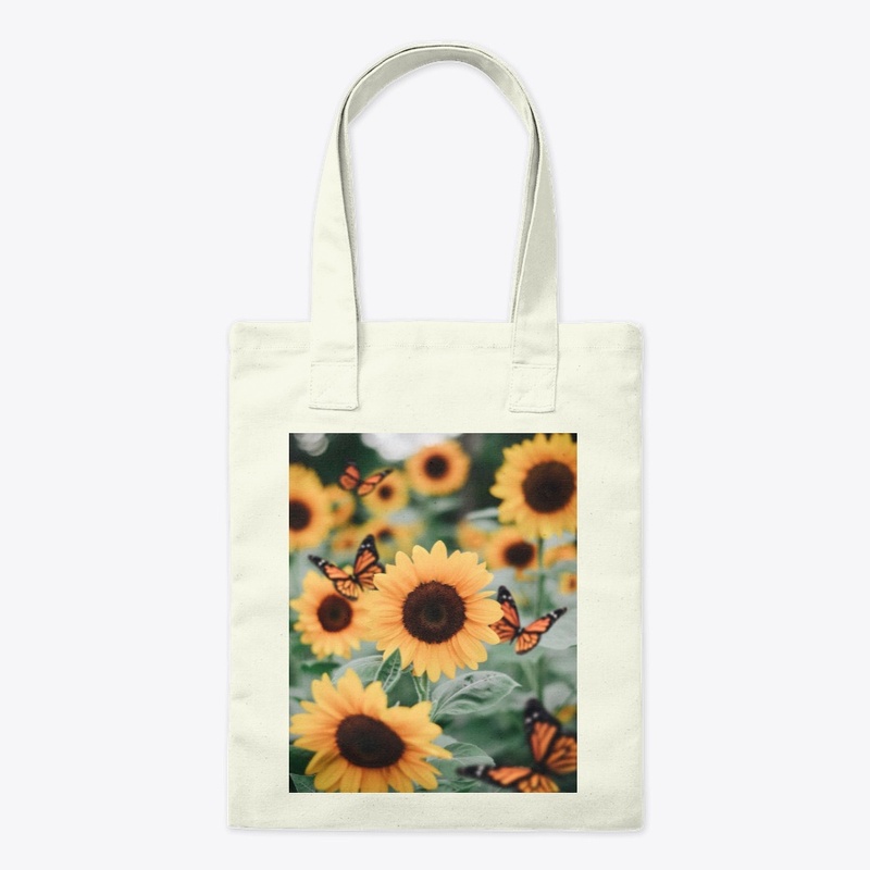 sunflowers and butterflys