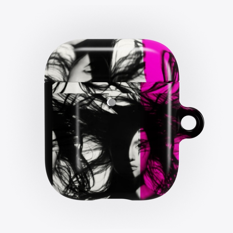 Woman Pink Yellow Pattern 