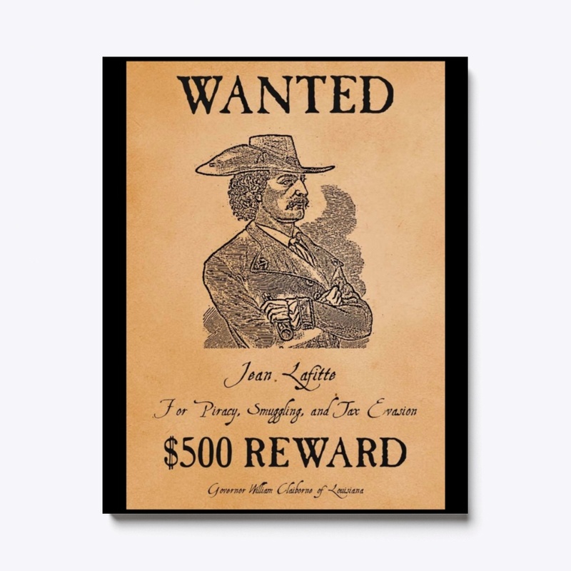 Jean Lafitte Wanted Poster
