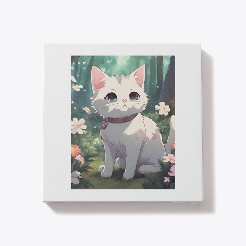 T-shirt design for forest cat