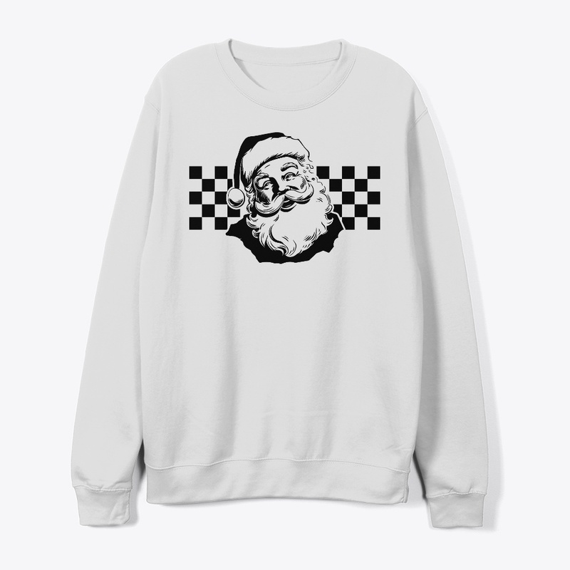 checkered santa ho ho ho 
