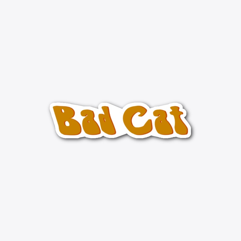 Bad Cat Groovy Logo Sticker