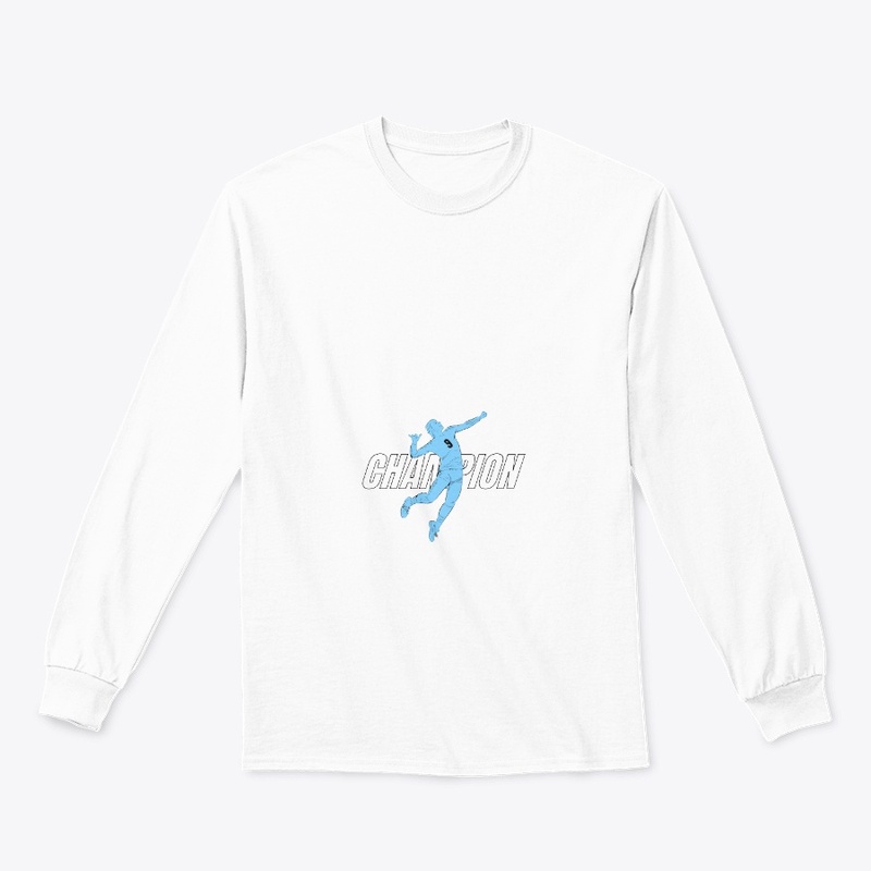 Blue White Illustration Champion Hoodie