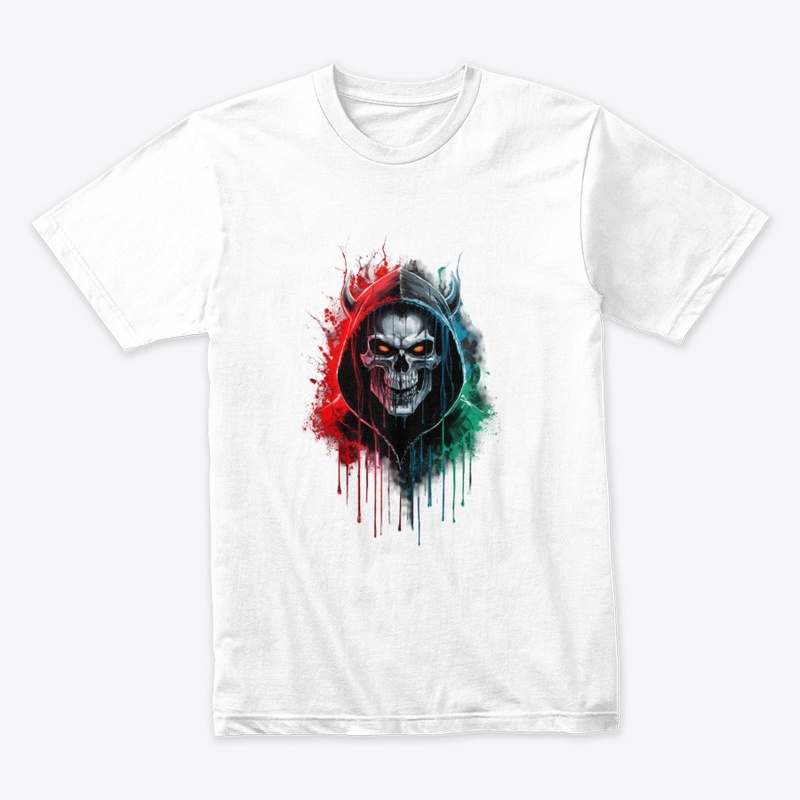 DEMONIC SKULL-FACED HOODED FIGURE