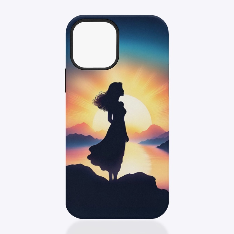 Dawn's Embrace: Silhouette at sunrise