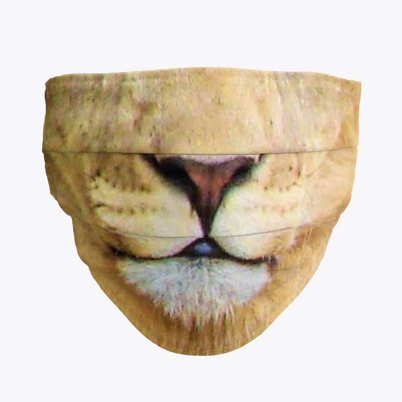 Lioness face printed mask