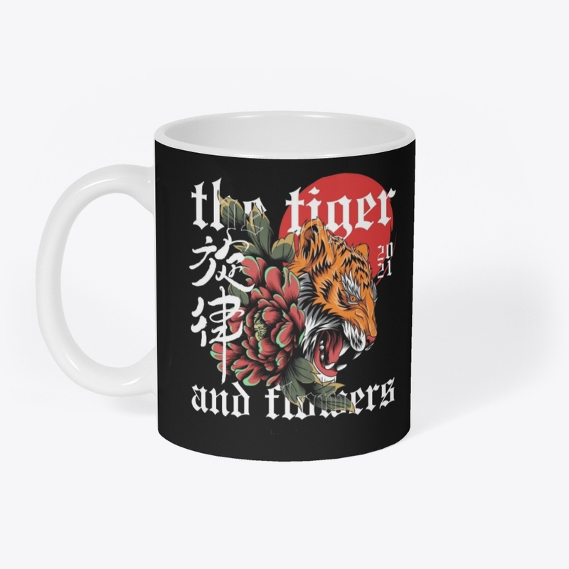 The Tiger and Flowers Print