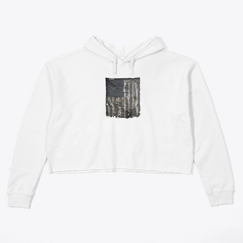 Duty Honor Country Flag - Women's Crop Hoodie - Women's Crop Hoodie