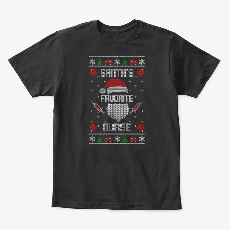 Funny Santa's Favorite Nurse Ugly Shirt