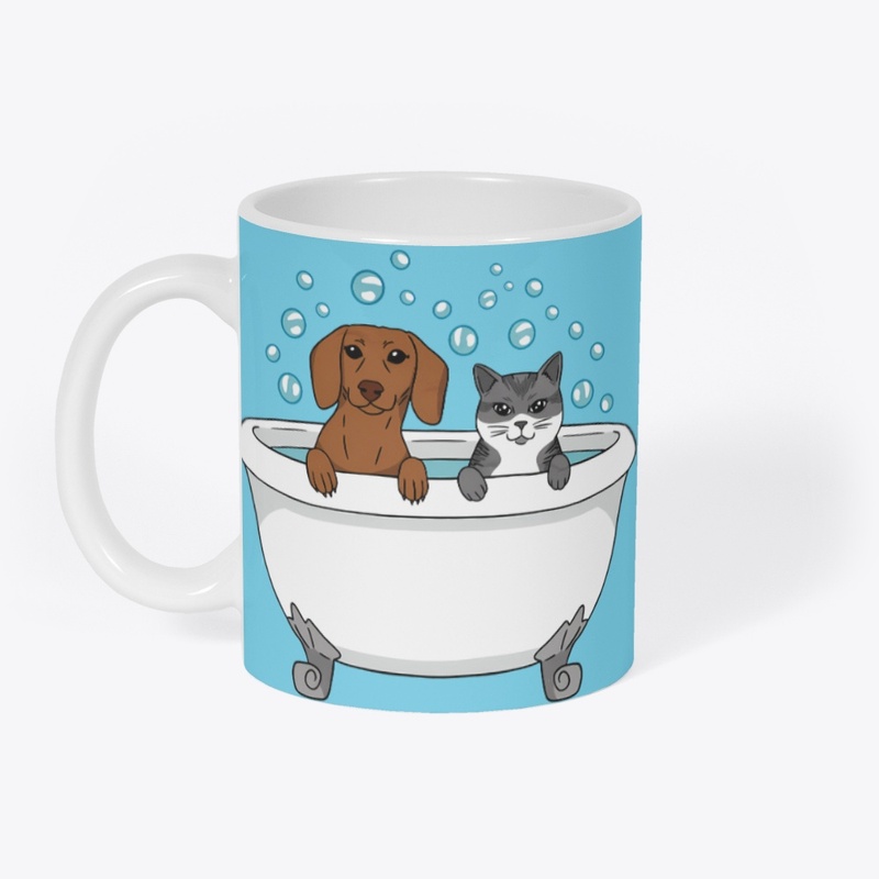 Dog and Cat Bath Time