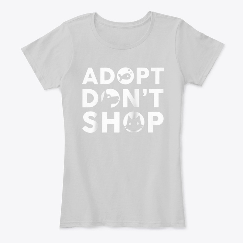 Adopt don't shop dog cat  fish raglan