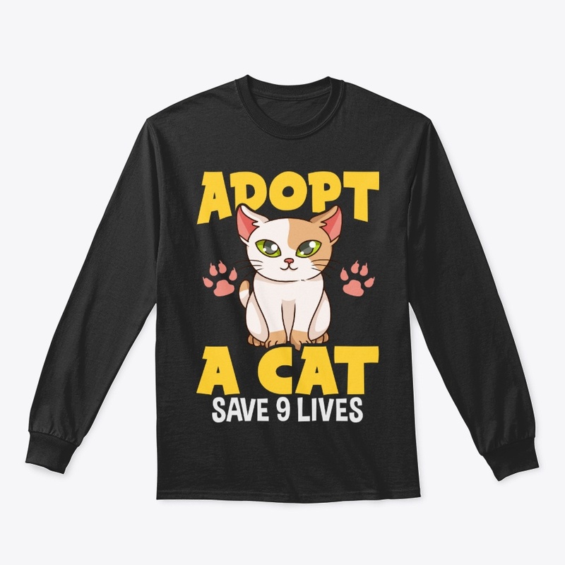 Cat Lover Gift, Adopt A Cat Save 9 Lives