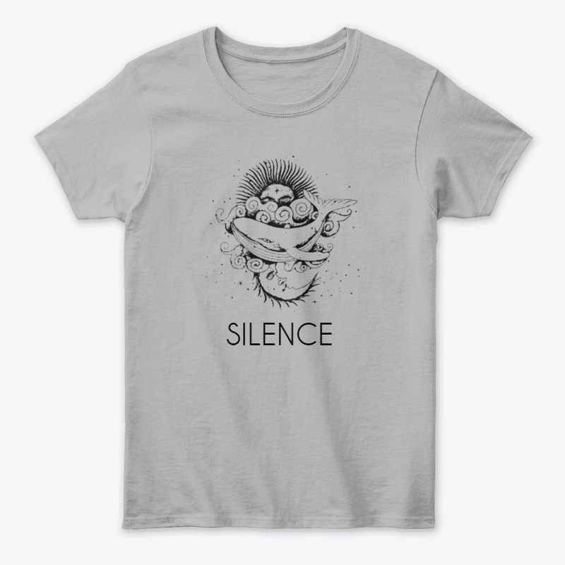 Magical Whale with moon T-Shirt design