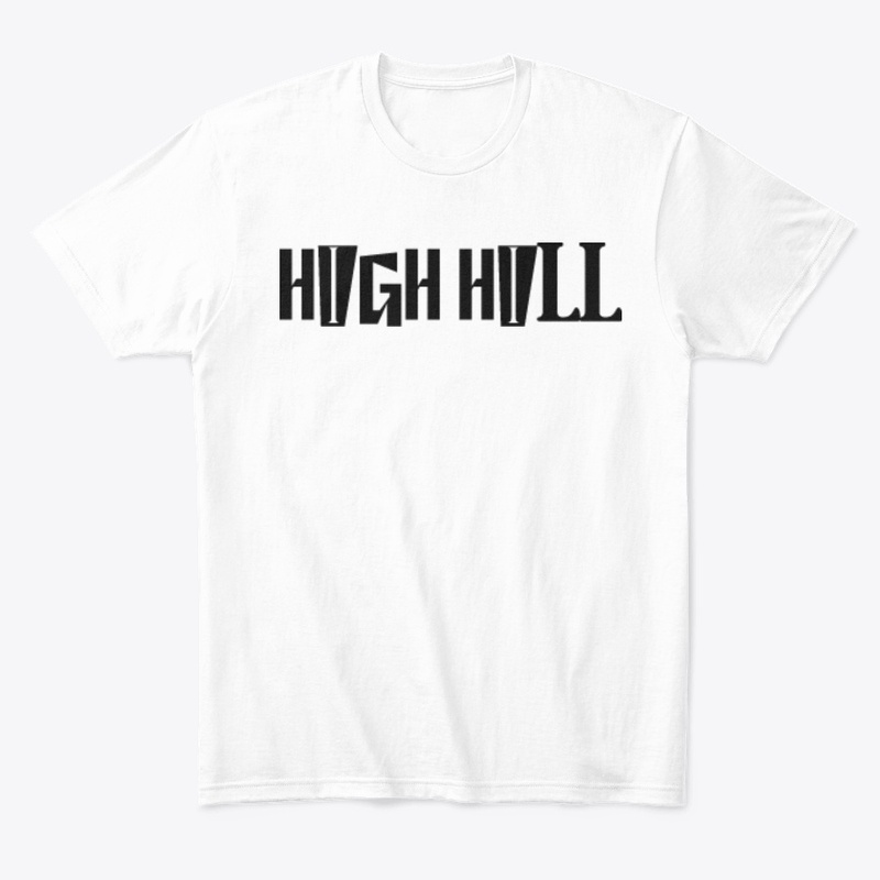 HIGH HILL MUSIC FONT TEE WHITE AND BLACK