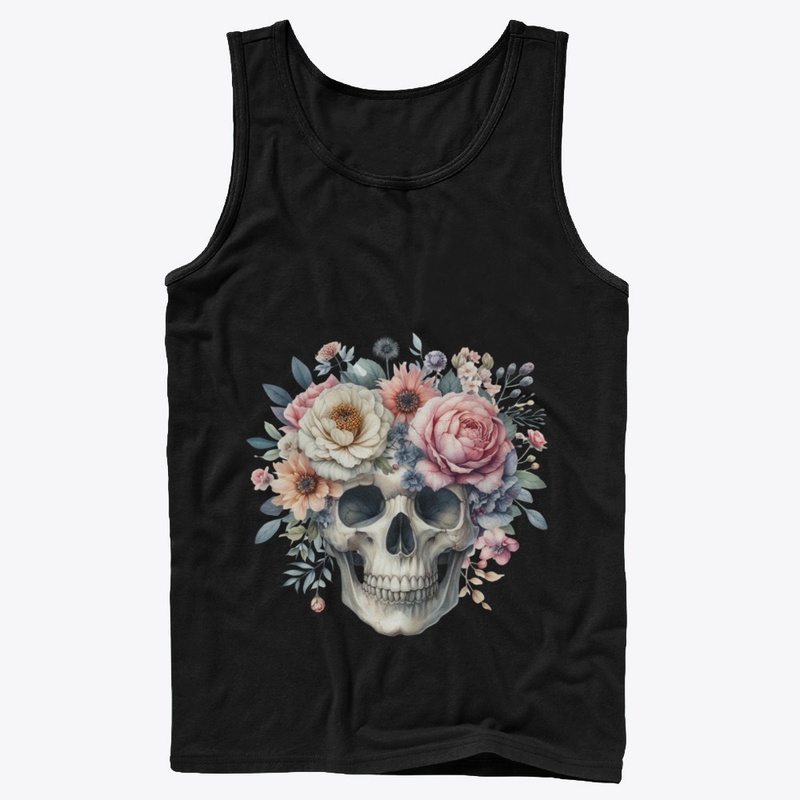 Peonies Skull