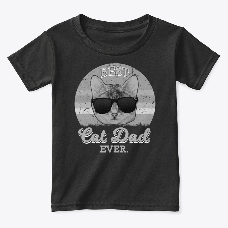 BEST CAT DAD EVER  FUNNY VINTAGE CAT LOV