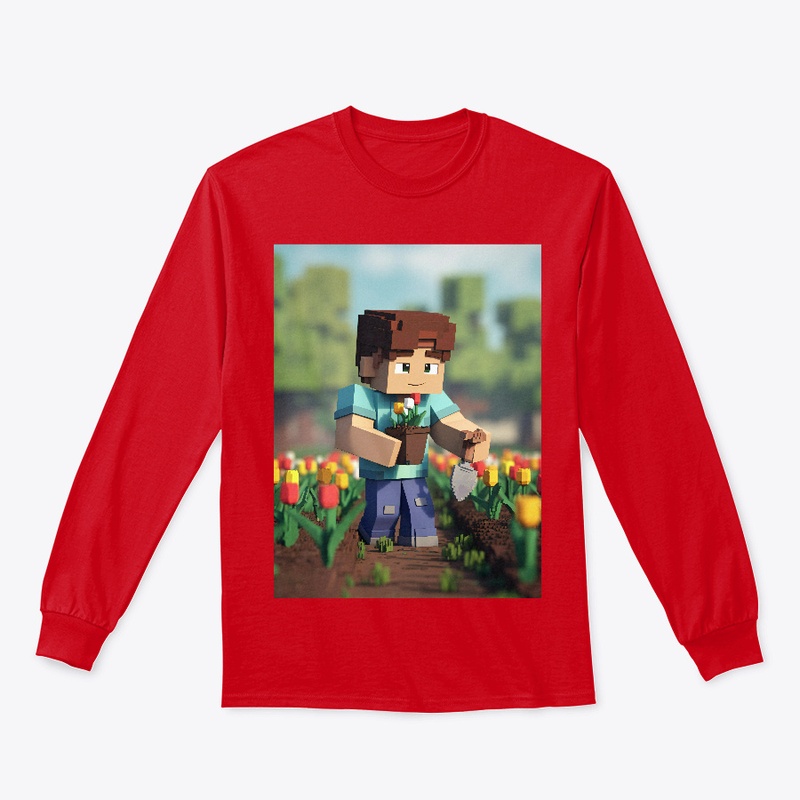 Long Sleeve Tee (boy planting flowers)