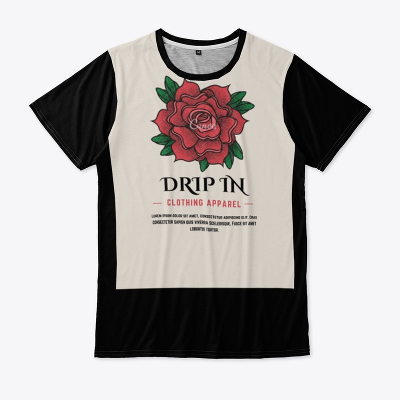 Rose petal drip in clothing apparel 