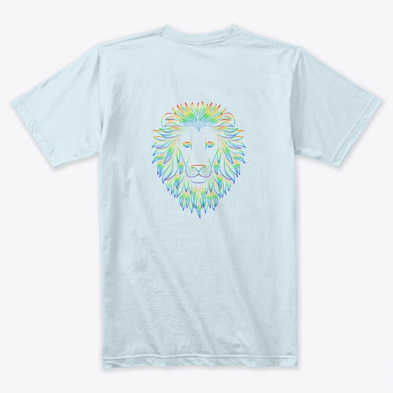 Beautiful front and back lions art 