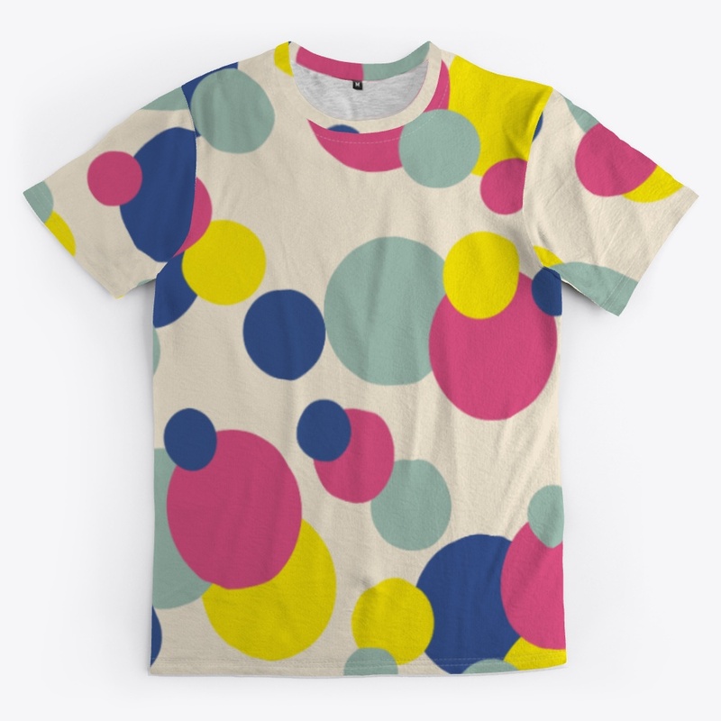 Abstract Colorful Retro Dots