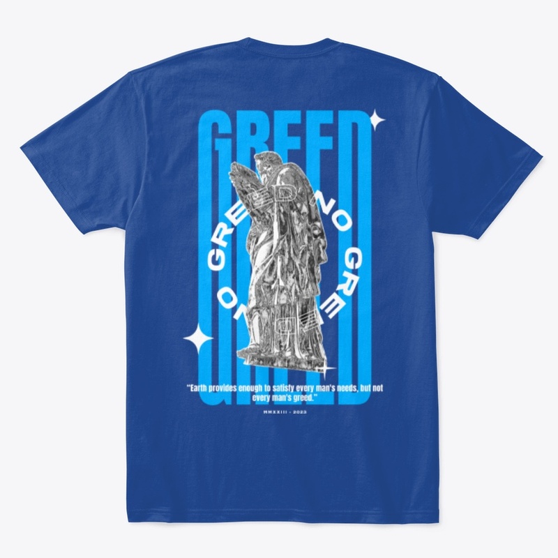 No Greed blue