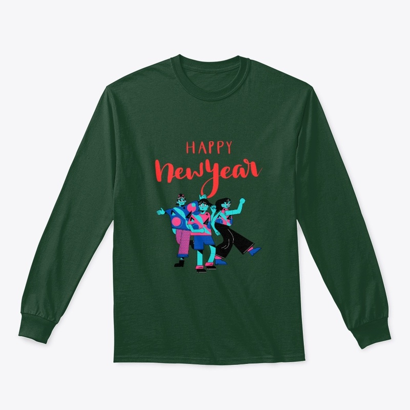 Colorful New Year Long Sleeve T Shirt 