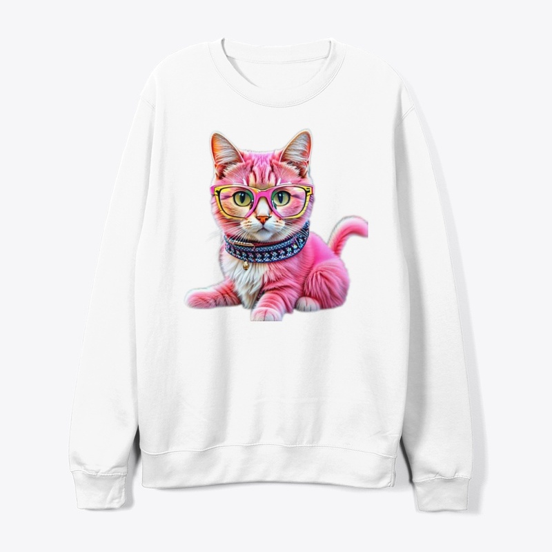 Pink Cat in Shades Tee: Feline Fab!