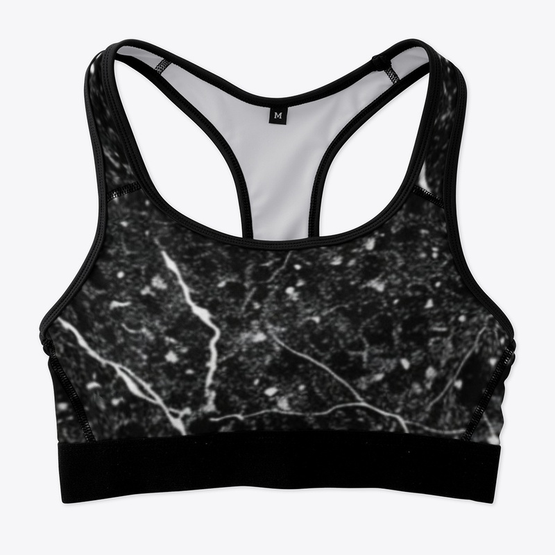 Charcoal Marble Sport Bra