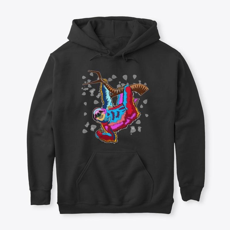 Pop-art Tree Hanging Sloth 