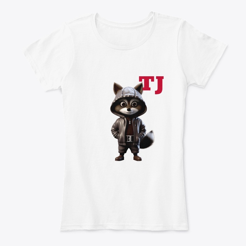 TJ leather hoodie racoon