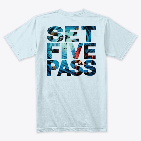Mry Set Five Pass Light Blue áo T-Shirt Back