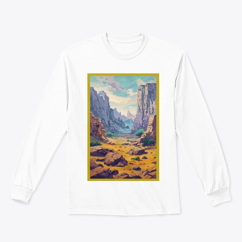 Abstract desert landscape with cactus