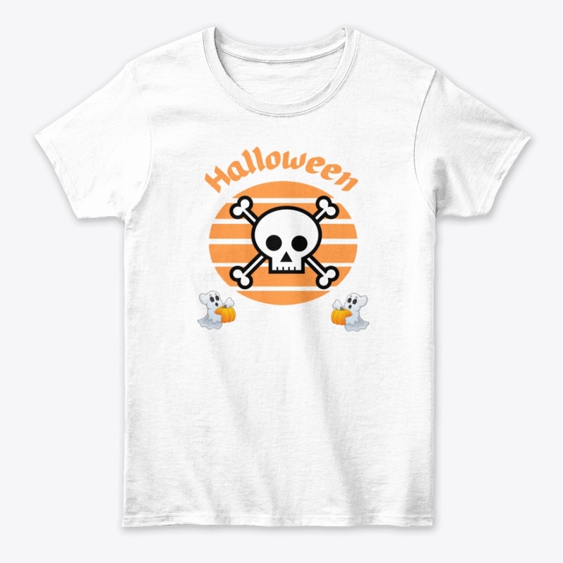 Happy Halloween - Skull and ghosts